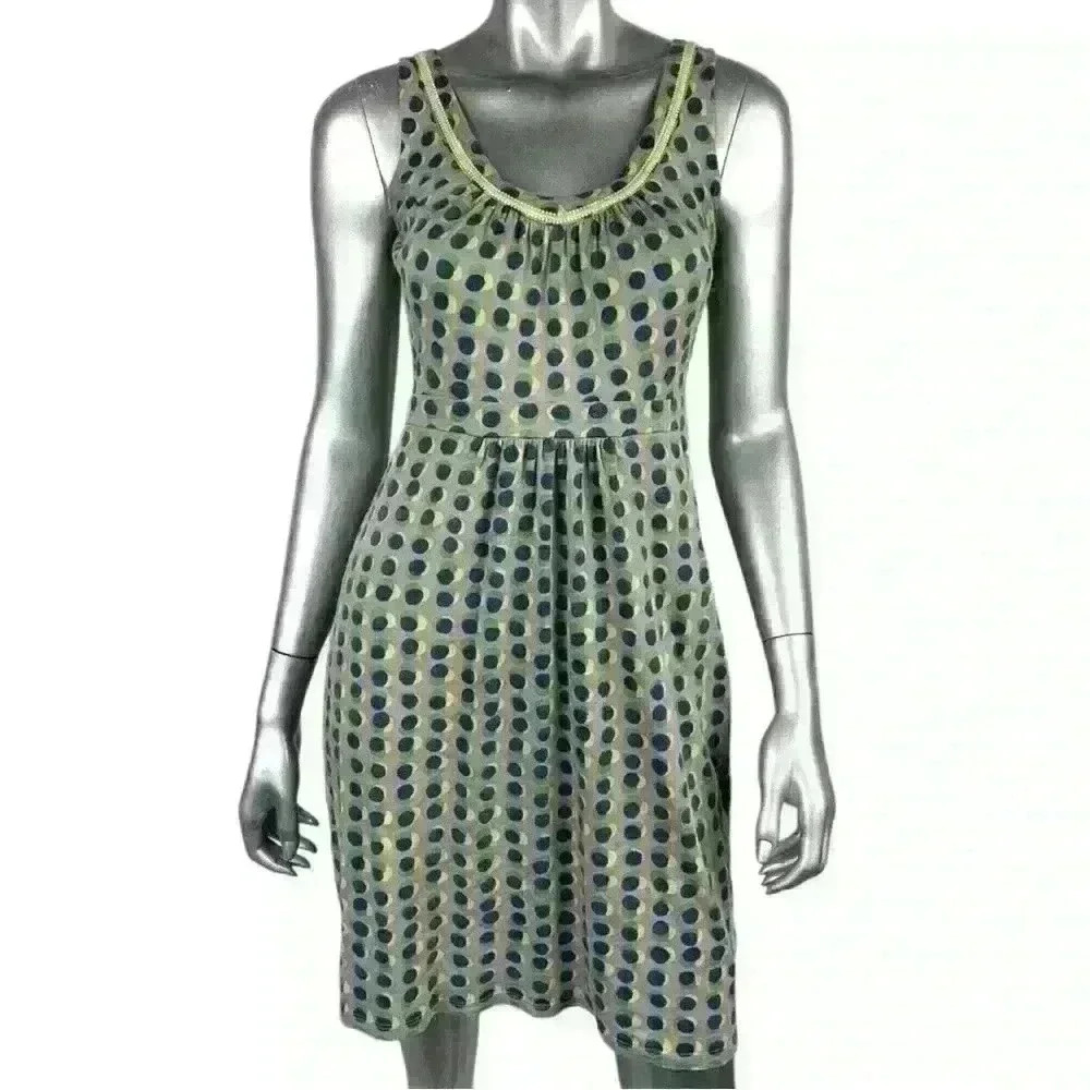 Boden Jersey Polka Dots Driftwood Sienna Dress Size‎ 4R